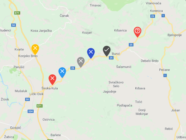 Karta lokacija odbačenog otpada